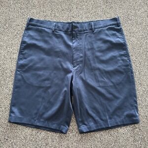 Walter Hagen Essentials Golf Shorts Mens 40 Blue‎ 10" Stretch Flat Front